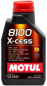 MOTUL 8100 X-CESS 5w40 SN/CF 1л. синтетика, масло моторное